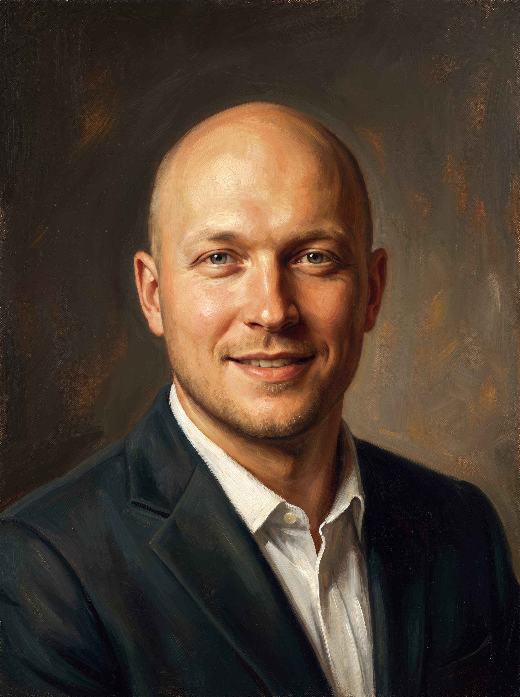 Classic Oil — example AI-painted canvas portrait